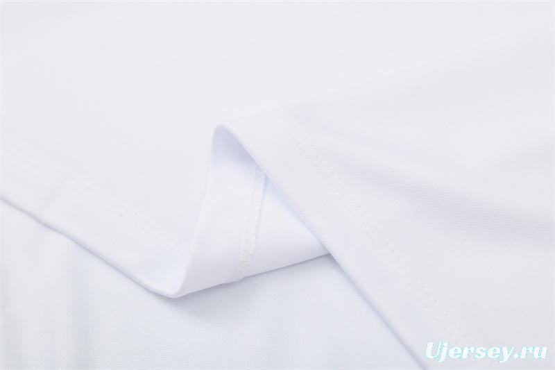 Retro 04/05 AC Milan White Half Zipper Jacket+Long Pants