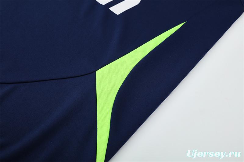 Retro 12/13 Real Madrid Royal Blue Half Zipper Jacket