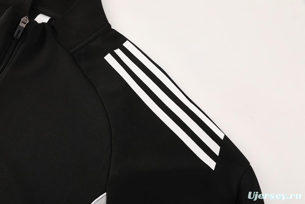 2025 Adidas Black Full Zipper Jacket + Long Pants
