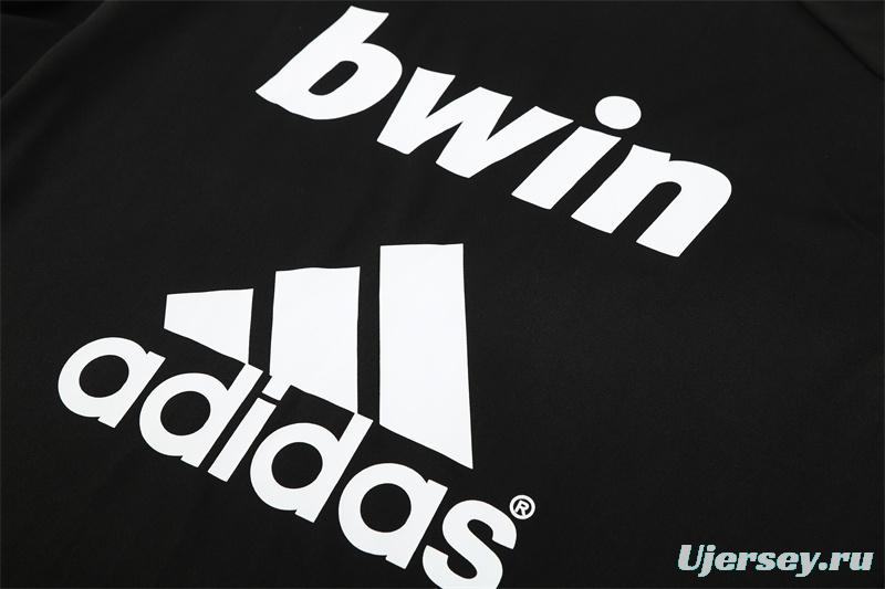 Retro 11/12 Real Madrid Black Half Zipper Jacket+Long Pants