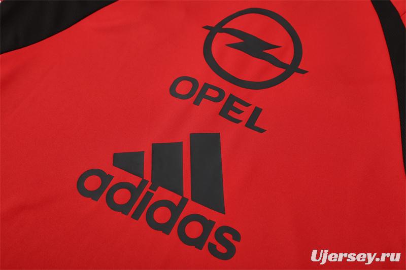 Retro 03/04 AC Milan Red Half Zipper Jacket