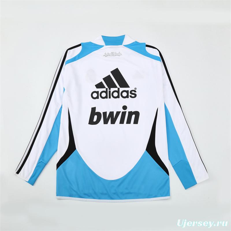 Retro 12/13 Real Madrid White/Blue Half Zipper Jacket