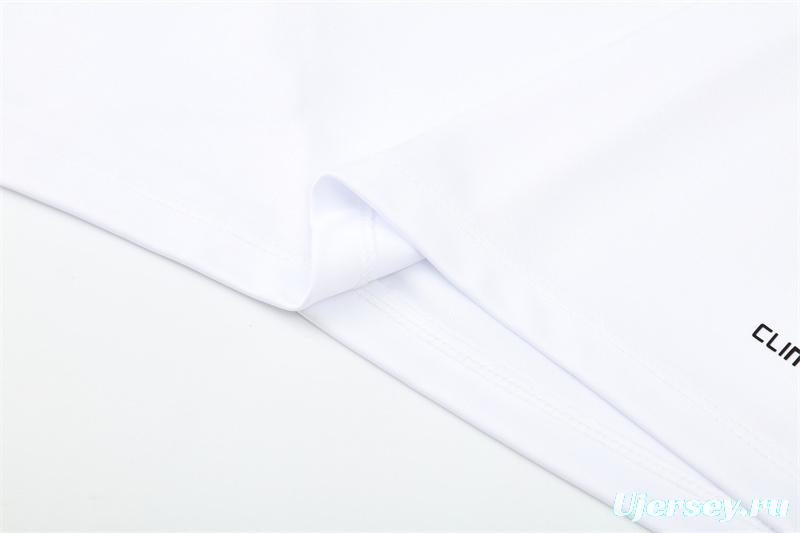 Retro 09/10 Real Madrid White Half Zipper Jacket+Long Pants