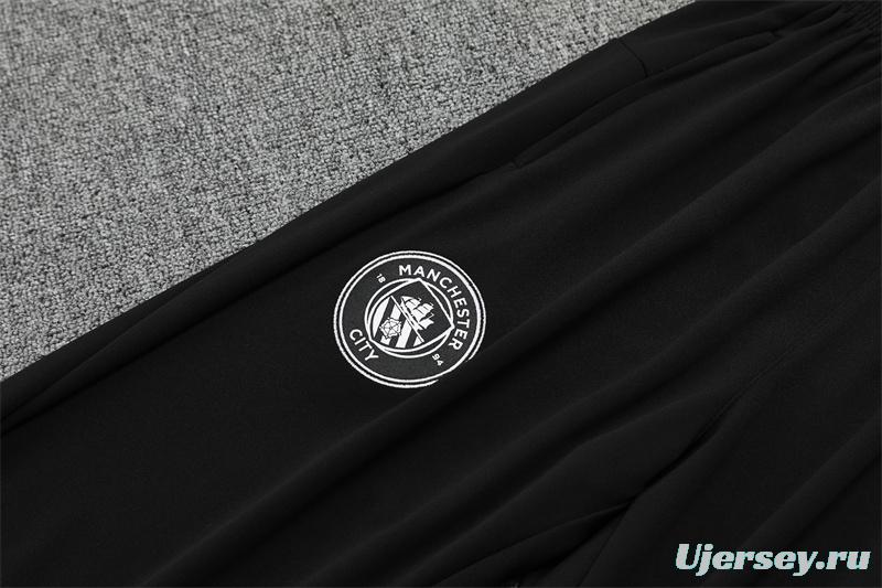 25/26 Manchester City Black Half Zipper Jacket+Long Pants
