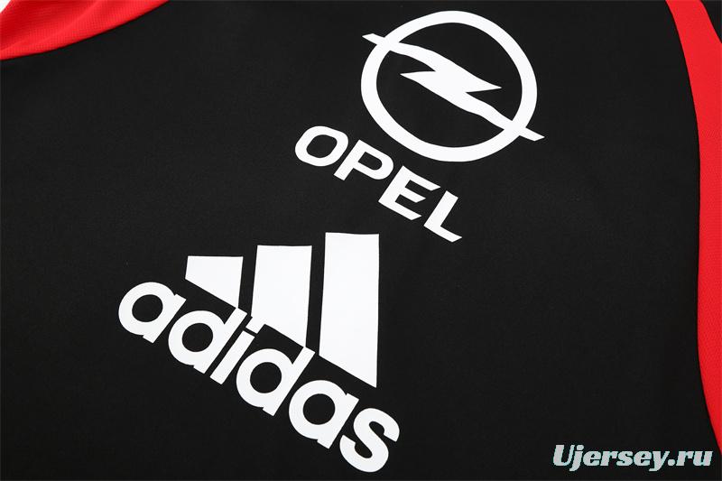 Retro 03/04 AC Milan Black Half Zipper Jacket+Long Pants