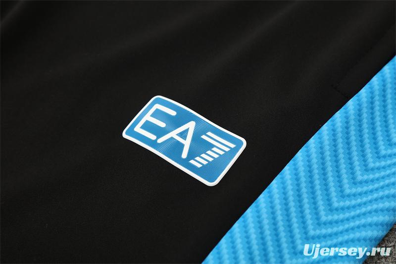 25/26 Napoli Light Blue Camouflage Half Zipper Jacket+Long Pants