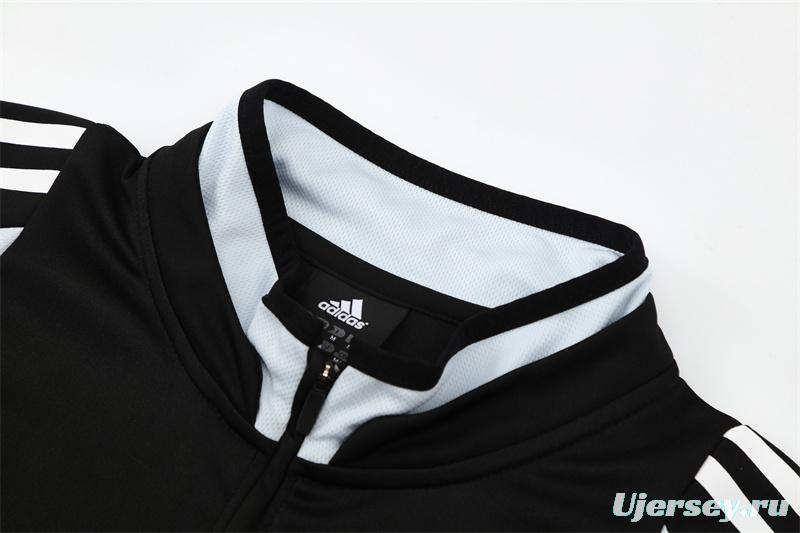 Retro 04/05 Real Madrid Black Half Zipper Jacket