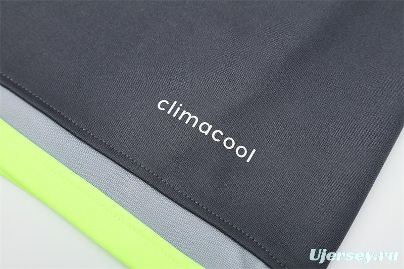 Retro 15/16 Real Madrid Dark Grey Half Zipper Jacket