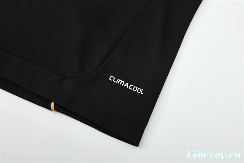 Retro 11/12 Real Madrid Black Half Zipper Jacket+Long Pants