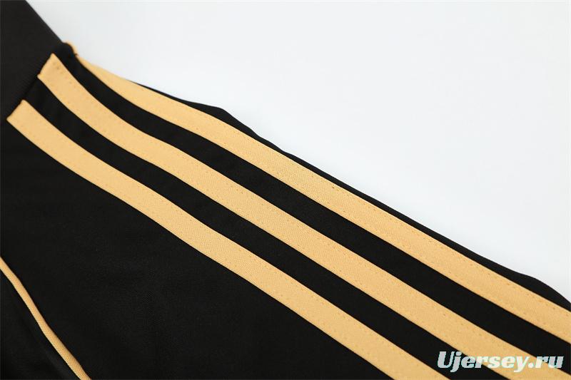 Retro 11/12 Real Madrid Black Half Zipper Jacket