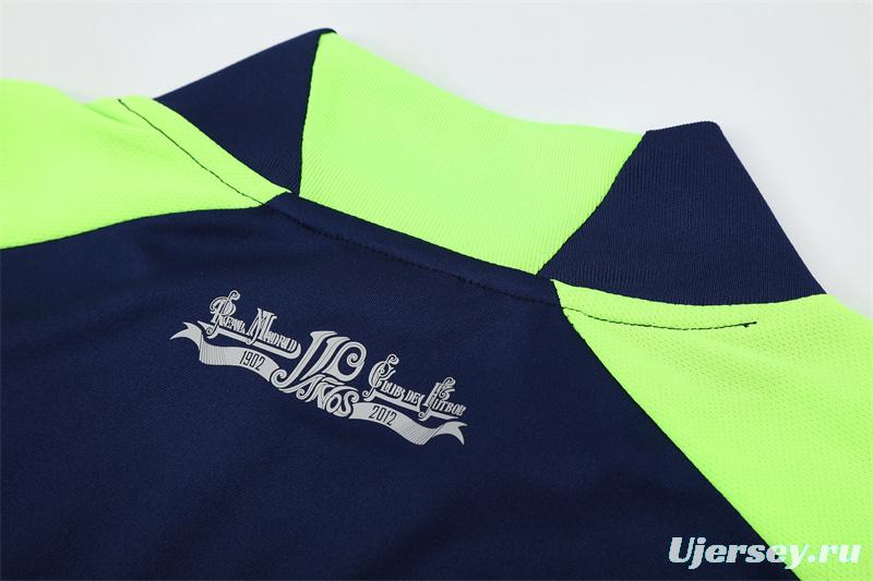 Retro 12/13 Real Madrid Royal Blue Half Zipper Jacket