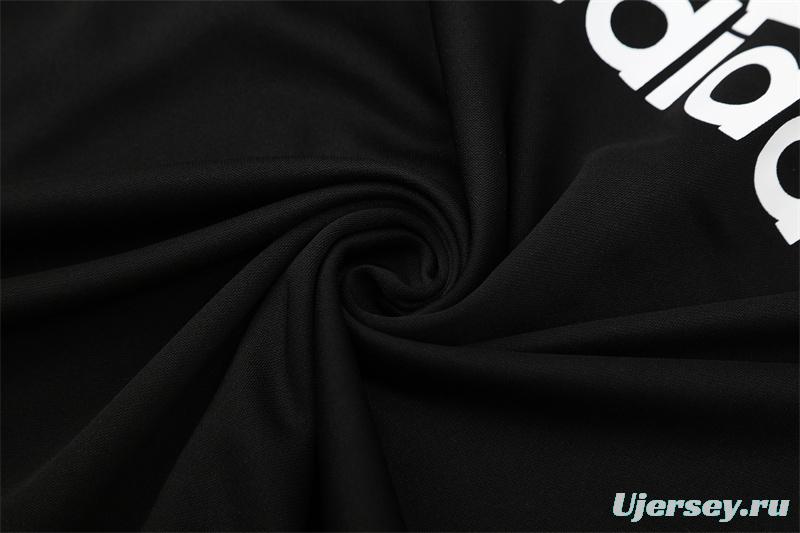 Retro 04/05 AC Milan Black Half Zipper Jacket+Long Pants