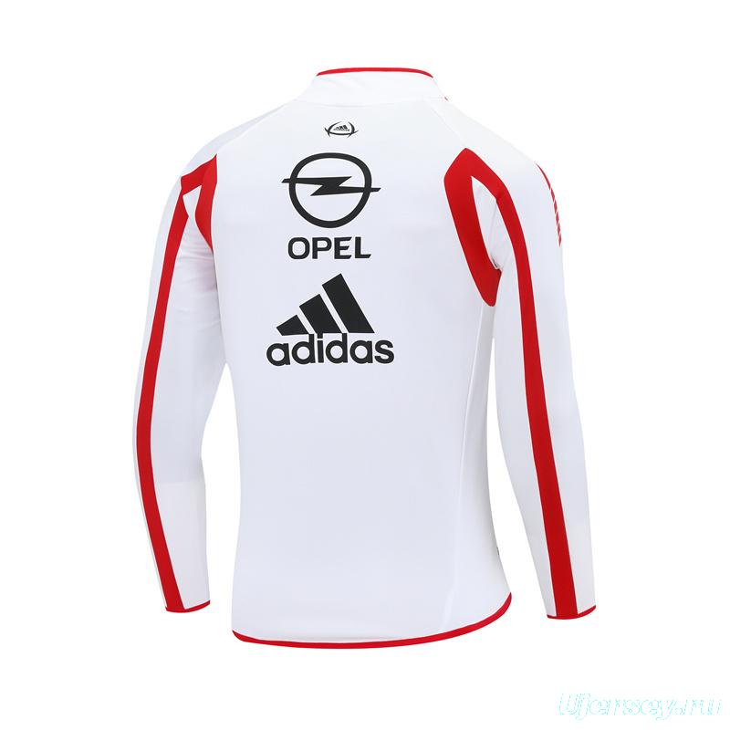 Retro 05/06 AC Milan White Half Zipper Jacket