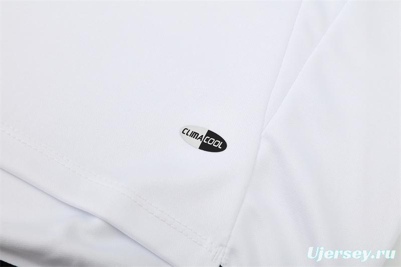 Retro 04/05 Real Madrid White Half Zipper Jacket