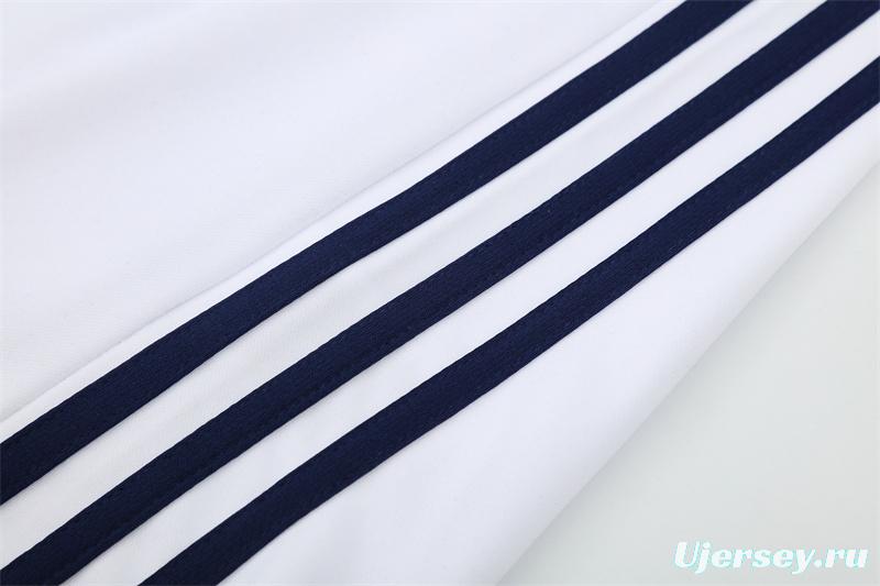 Retro 16/17 Real Madrid White Half Zipper Jacket