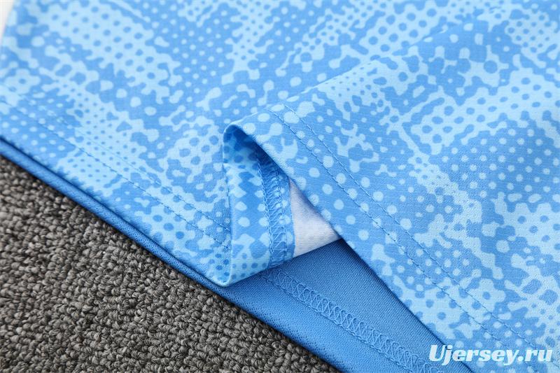 25/26 Manchester City Light Blue Camouflage with XS Short Sleeve+Soccer Shorts