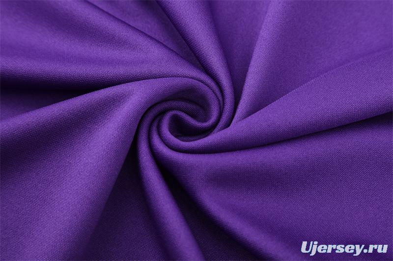 Retro 16/17 Real Madrid Purple Half Zipper Jacket