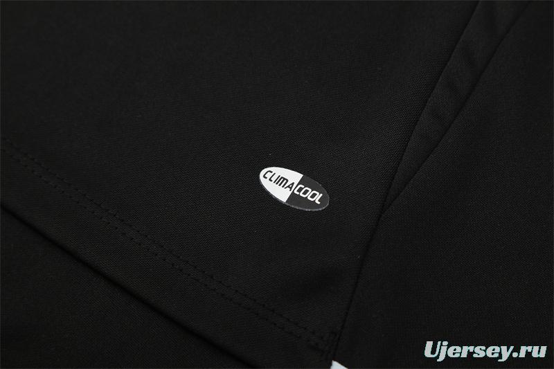 Retro 04/05 Real Madrid Black Half Zipper Jacket+Long Pants