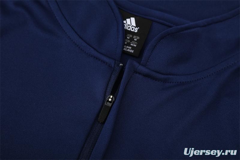 Retro 03/04 Real Madrid Royal Blue Half Zipper Jacket