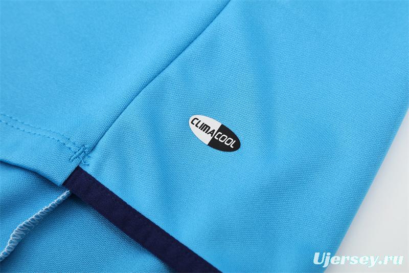 Retro 05/06 Real Madrid Light Blue Half Zipper Jacket