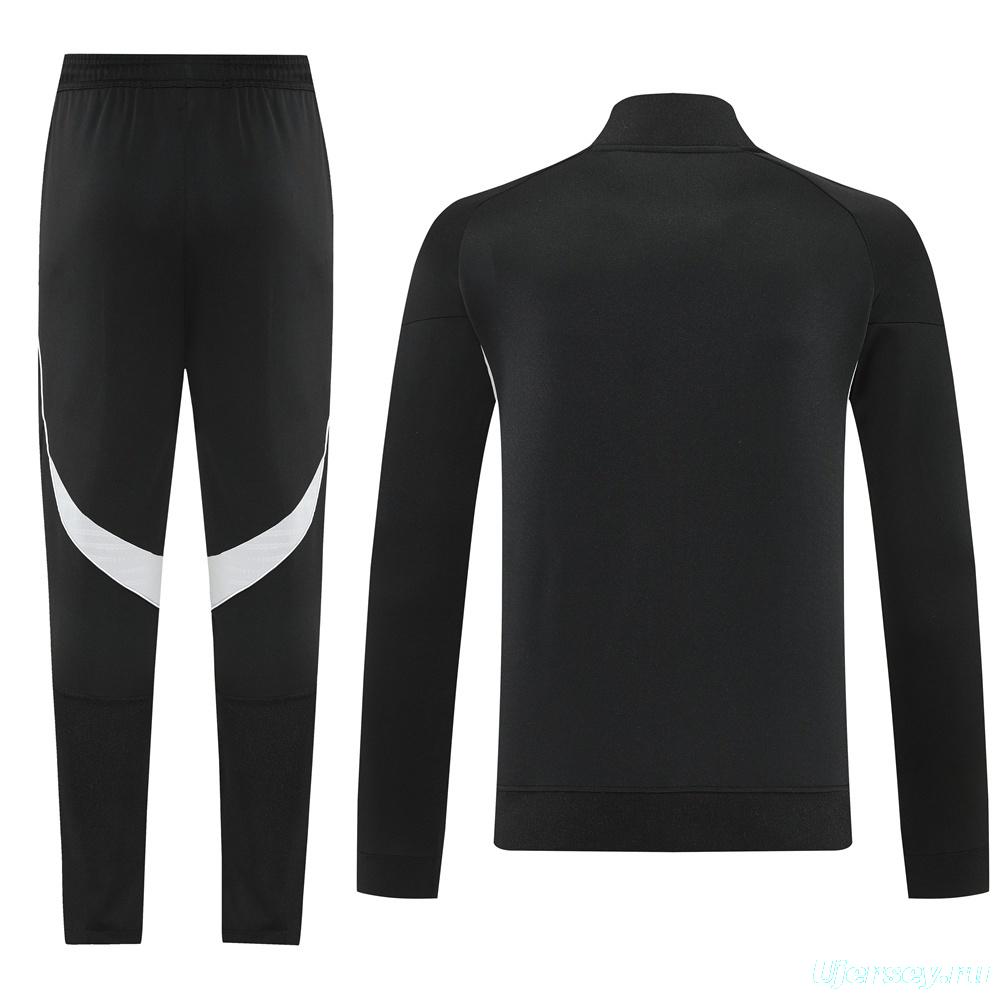 2025 Adidas Black Full Zipper Jacket + Long Pants