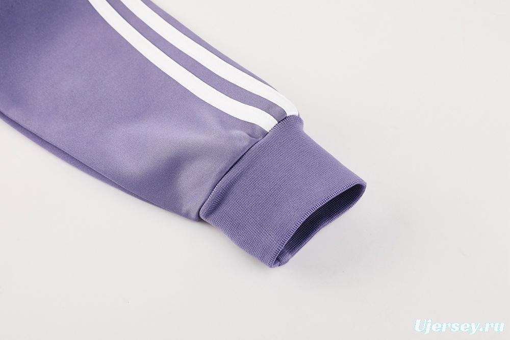 2025 Adidas Purple Full Zipper Jacket + Long Pants