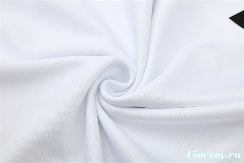 Retro 08/09 Real Madrid White Half Zipper Jacket