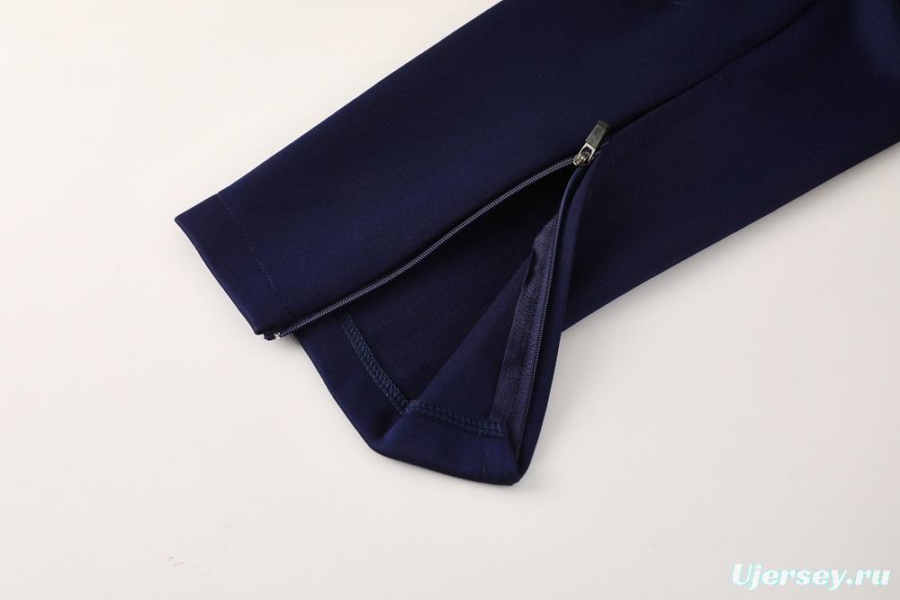 2025 NIKE Black/WHITE Full Zipper Jacket + Long Pants