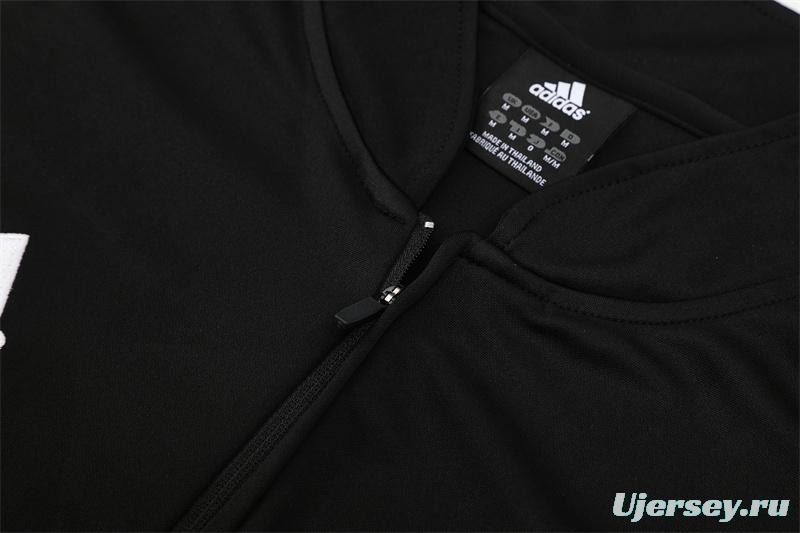 Retro 03/04 AC Milan Black Half Zipper Jacket+Long Pants