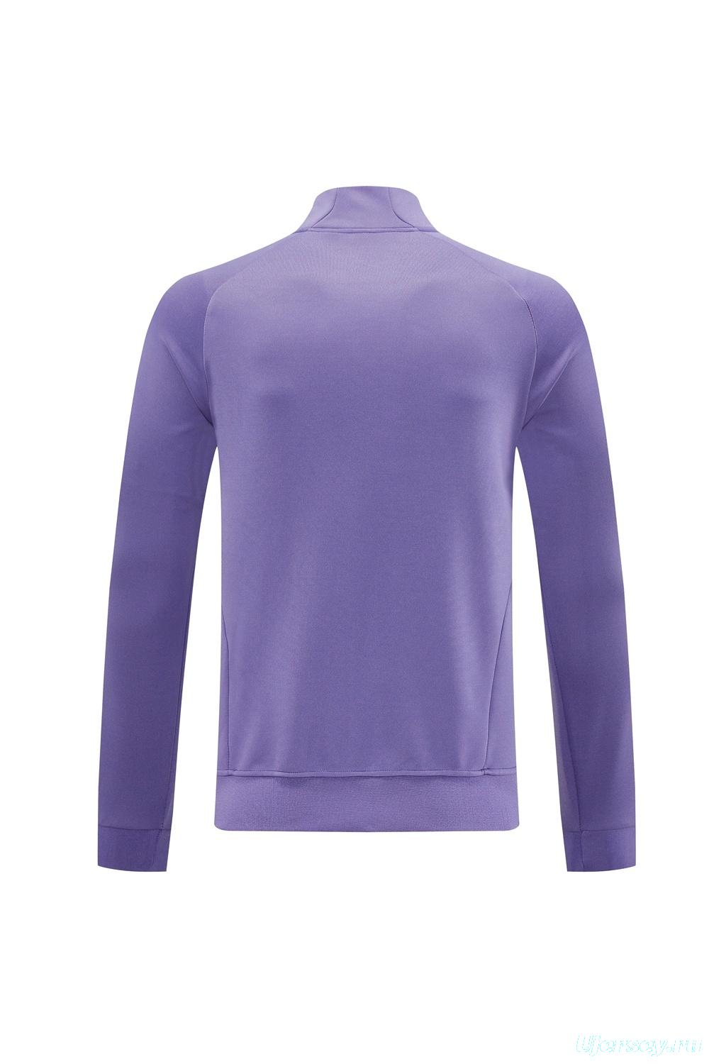 2025 Adidas Purple Full Zipper Jacket + Long Pants