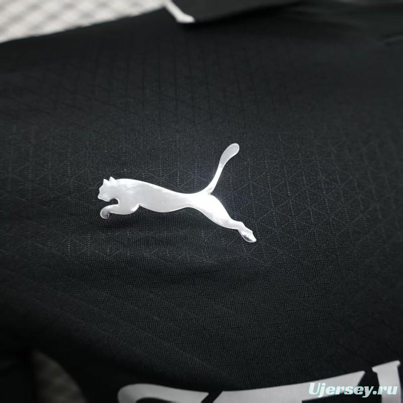 Player Version 25/26 Manchester City Away Long Sleeve Black Jersey