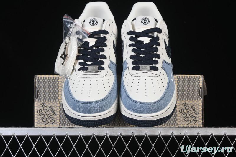 Nike Air Force 1 '07 Low LV Collaboration Denim Patchwork Casual Sneakers - SC0601-556