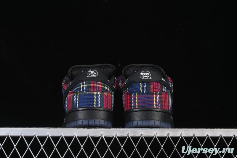 Nike SB Dunk Low Nardwuar Collaboration Scottish Plaid Low-Top Casual Skate Shoes - II1493-600