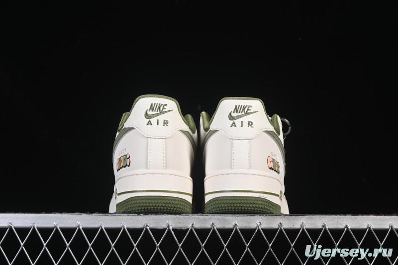 Nike Air Force 1'07 Low Gucci Collaboration Military Green Multi-Color Low-Top Casual Sneakers - XX3168-211