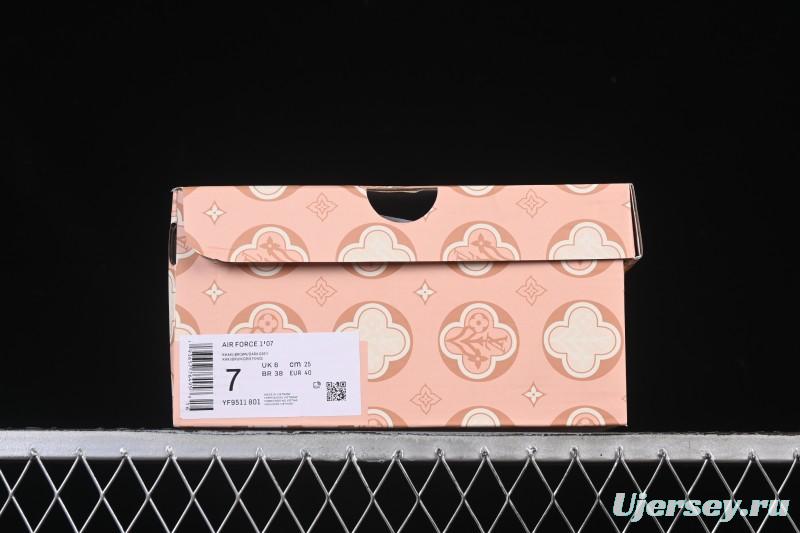 Nike Air Force 1 '07 Low Supreme Collaboration White Blue Wine Red Casual Sneakers - YF9511-801