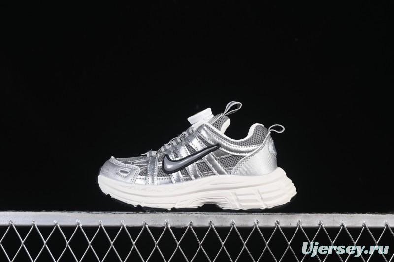Nike P-6000 Retro Casual Sports Kids Shoes - Silver White Swoosh