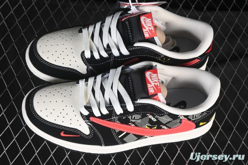 Nike Travis Scott x Fragment Design x Air Jordan 1 Low OG SP AJ1 Low Top Casual Sneakers - XS2025-078