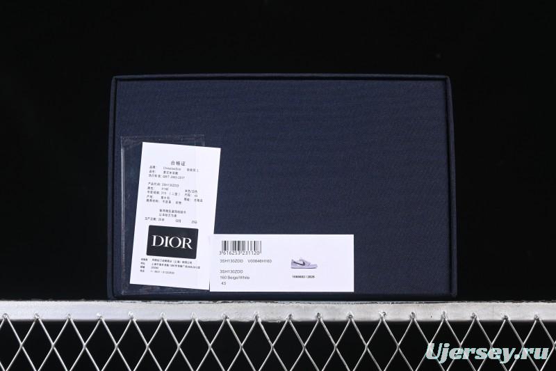 Dior Air Jordan 1 Low White Grey Collaboration Low-Top Sneakers - CN8608-002