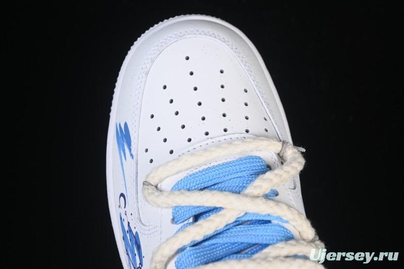 Nike Air Force 1'07 Low Libra Hand-Painted Zodiac Series Low-Top Casual Sneakers - 9231023