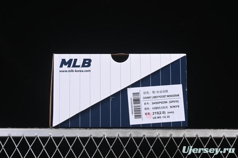 New York Yankees Chunky Liner Pocket Monogram Height-Increasing Thick Sole Casual Running Shoes - 3ASXP025N50NYS