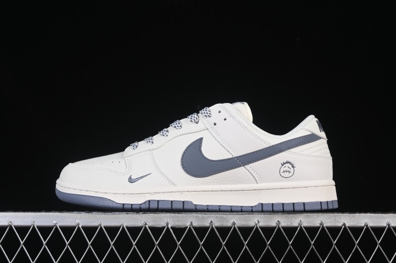 Nike SB Dunk Low Grey Swoosh Anniversary Custom Low-Top Skate Shoes - CS1688-120