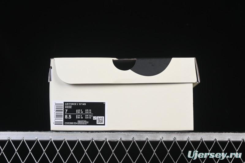 Nike Air Force 1 '07 Low Stussy Collaboration Beige Low-Top Casual Sneakers - CS5288-034