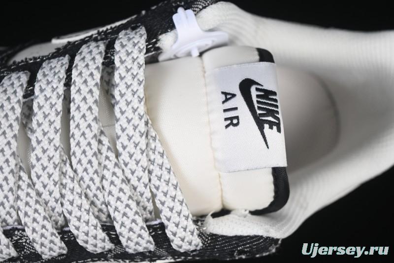 Nike Air Force 1 '07 Low LV Collaboration Denim Beige Black Stitching Casual Sneakers - MZ9588-815