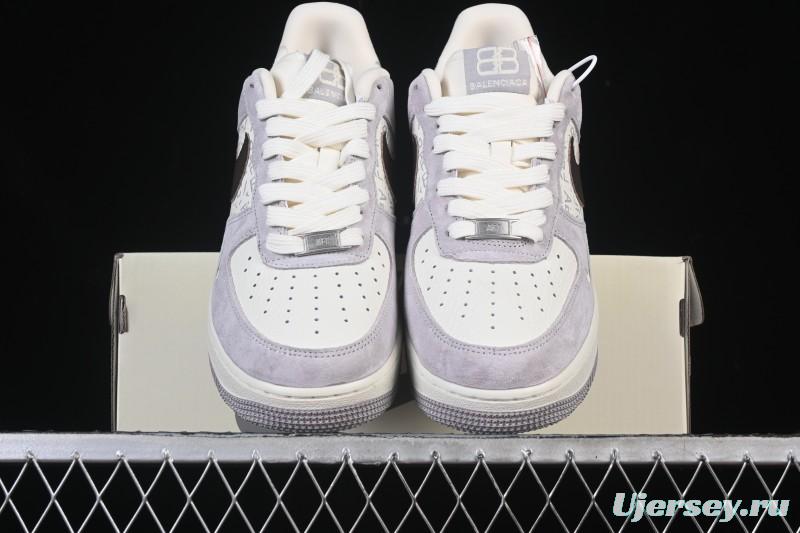 Nike Air Force 1 '07 Low Balenciaga Collaboration White Brown Casual Sneakers - YF9511-806