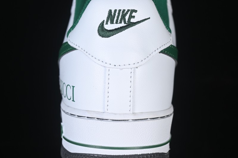 Nike Air Force 1 '07 Low Gucci Collaboration Pattern Grass Green Casual Sneakers - AH8462-004