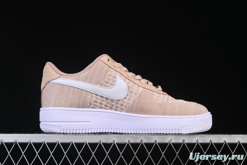 Nike Air Force 1'07 Low Knit Khaki Casual Sneakers - CI0051-200