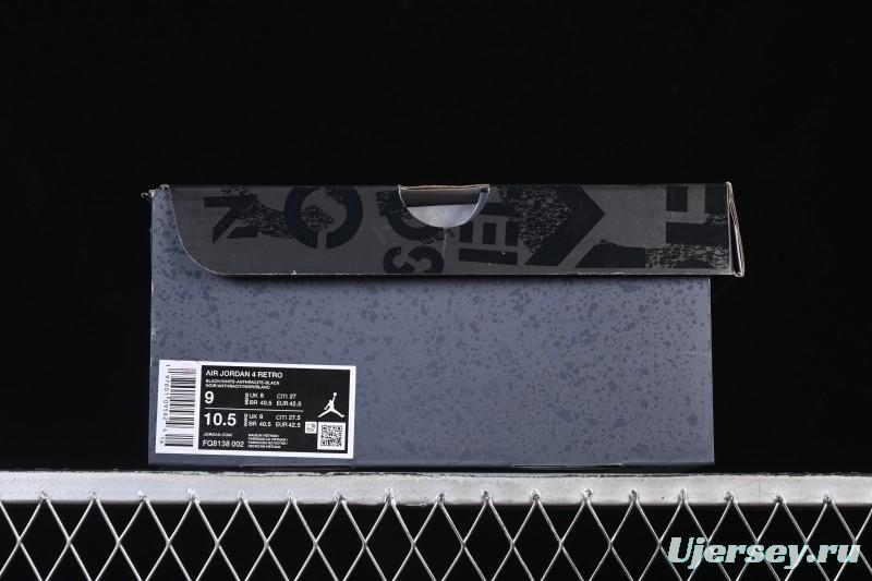 Nike Air Jordan 4 Retro Basketball Shoes with Fear Pack Design - FQ8138-002