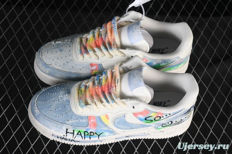 Nike Air Force 1 '07 Low Fantasy Cowboy Hand-Drawn Graffiti Casual Sneakers - CW1888-116