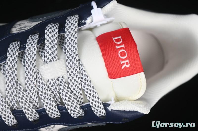 Nike Air Force 1 '07 Low Dior Collaboration White Blue Gray Hook Casual Sneakers - XD2588-603