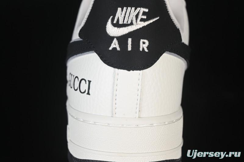 Nike Air Force 1'07 Low Gucci Collaboration White Gray Black Casual Sneakers - YF9511-808